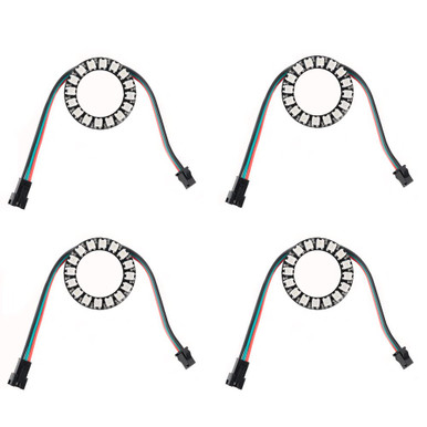 Sparkleiot 16 Bits WS2812 Addressable LED Ring with SM2.54-3P Connector ...