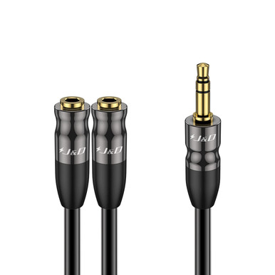 Cavo Splitter Y Da 3.5mm A 2x 6.35mm Per Mixer E Amplificatori - J&D Con Treccia Nylon