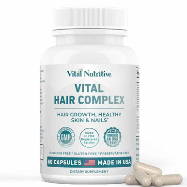 VITAL NUTRITIVE Vital Hair Complex - Hair Growth Vitamins for Men and ...