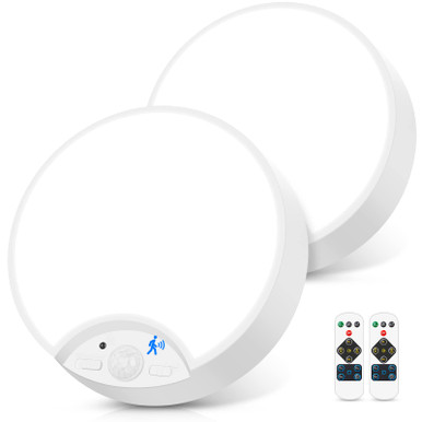 2-Pack Motion Sensor LED Ceiling Lights Battery Operated, 7.48inch ...