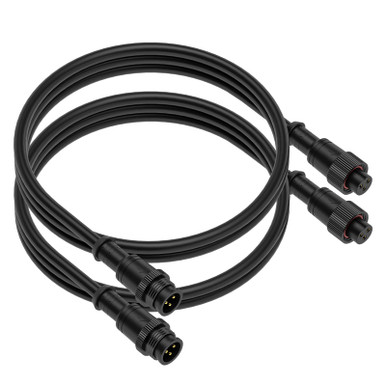 BTF-LIGHTING 3.28ft 3 Pin 18AWG IP67 Extension Cable Wire with Male and ...
