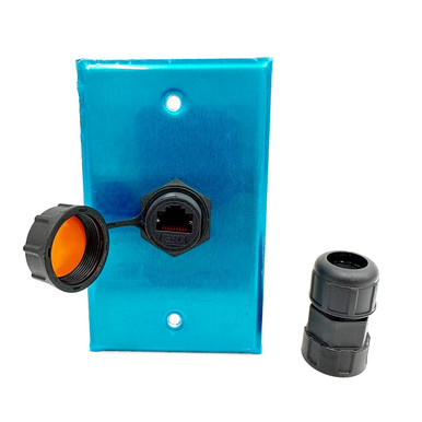 Outdoor Weatherproof Ethernet Wall Plate Bulkhead Connector Jack Ip67 Rj45 Cat6 226314188538