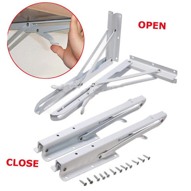 Wall Mounted Shelf 2pcs 90 Folding Shelf Folding Bracket Shelf Bracket ...