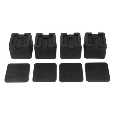 Wnvivi 4 Sets Furniture Risers, Sofa Risers Square Rubber Anti Skid Bed ...