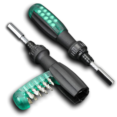 Deselen Ratcheting Screwdriver with Magnetic Bit Ratchet, Multi Bit Set ...