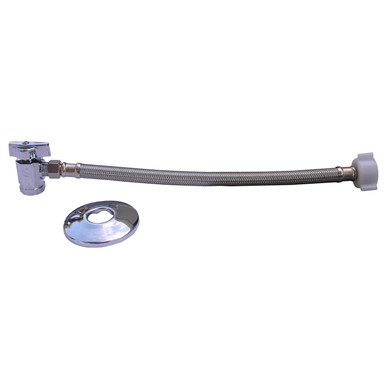 LASCO 06-7229 Stainless Steel Braided Supply Line Kit for Toilets, 1/2 ...