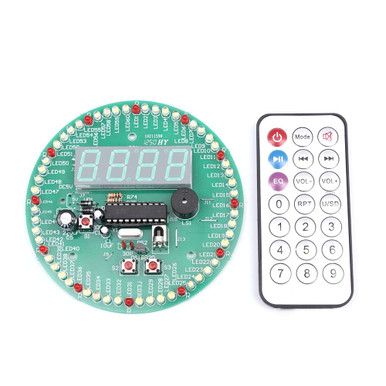 DIY Kit Remote Control Multi-Function Rotating Electronic Clock Clock ...