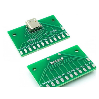 Usb Pcb Adapter 2pcs USB Type-C Female Connector Adapter Test Board USB 3.1 24P Socket ...