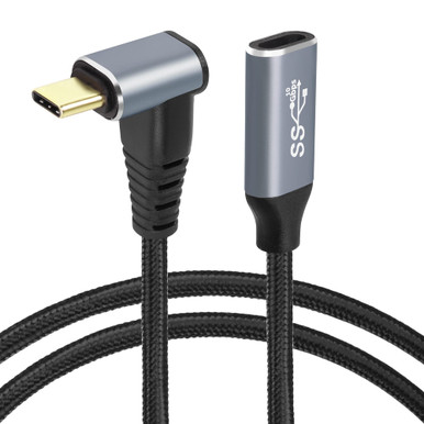 GELRHONR 100W USB-C Kabel Rechtwinklig – 2m, 10Gbps, PD-Schnellladung