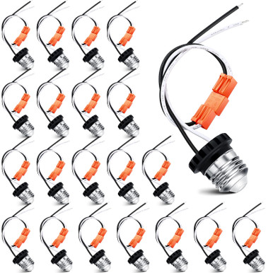 Socket Guide Light Led Zhengmy 20 Pack E26 Socket Adapter, Medium Base Male Screw in Light ...