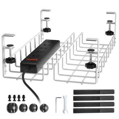 Under Desk Cable Management Tray 2 Pack, Xpatee Upgraded Wire ...