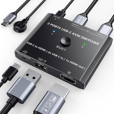 USB 2.0 Switch Selector, 2 in 1 Out / 1 in 2 Out Bidirectional USB ...