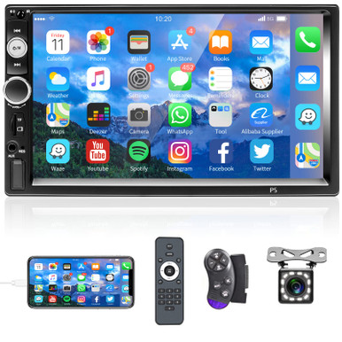 Double Din Car Stereo with Bluetooth and Backup Camera, Rimoody 7 inch ...