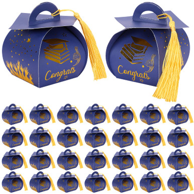 Nuposul 30 Pieces Graduation Candy Boxes Cap Gift Box Graduation Party ...
