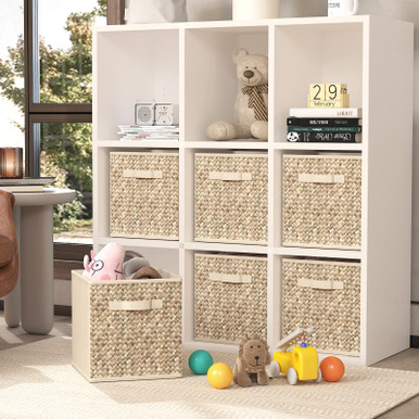 Wisdom Star 6 Pack Fabric Storage Cubes with Handle, Foldable 13x13 ...