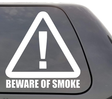 Smoke Machine Decals Beware of Smoke - Vinyl Decal - Rolling Coal - Diesel Exhaust - Wall ...