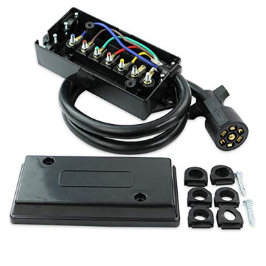 Leisure Cords Heavy Duty 7 Way Plug Inline Trailer Cord 7 Gang Junction ...