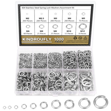 Large Lock Washer 1000 Pieces 304 Stainless Steel Lock Washers, Split Lock Washers ...
