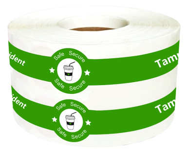Safe Secure Tamper Evident Seals Stickers for Drink Lids 1"x 9"Tamper ...