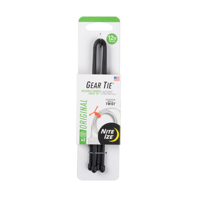Nite Ize Gear Tie – Wiederverwendbare Gummibinder Zum Organisieren (24 Zoll, 2er Pack, Schwarz)