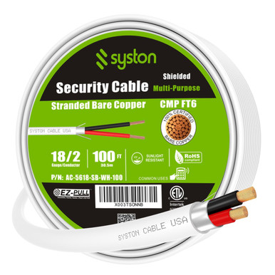 SYSTON 18/2 Fire Security Burglar Station Sound Alarm Control Cable ...