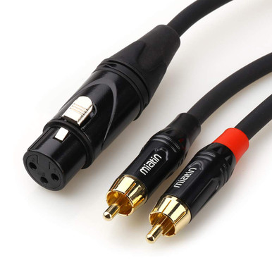 Unbalanced Rca To Xlr MIATIN Unbalanced XLR Female to Dual RCA Y Splitter Breakout Cable, 1 ...