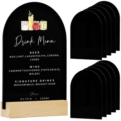 5x7 Inch Blank Black Arch Acrylic Sign | 10 Pack Arch Acrylic Blanks ...