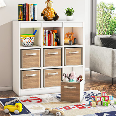 Wisdom Star 6 Pack Fabric Storage Cubes with Handle, Foldable 13x13 ...