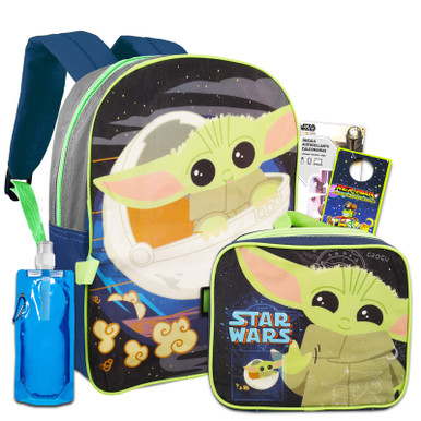 Baby Yoda Backpack and Lunch Box Set - Mandalorian School Supplies ...