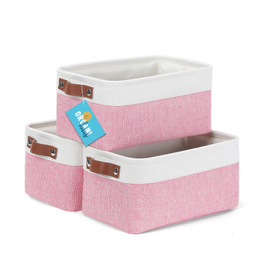 OrganiHaus Medium Fabric Storage Baskets for Shelves 3 Pack | 12x8in ...