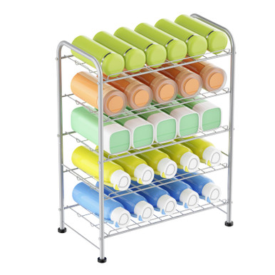 Water Bottle Holder Organizer 5 Tier Water Bottle Storage Rack ...