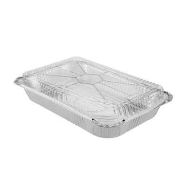 Restaurantware LIDS ONLY: Foil Lux To Go Container Lids, 100 Dome Take