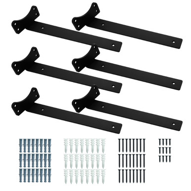 4 Pack Shelf Brackets 10 Inch Floating Shelf Bracket 1/5 Inch Thick Heavy Duty