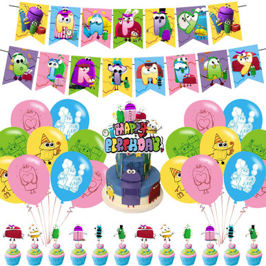Sesame Street Balloons Sesame Street Birthday Party Supplies Kit - Decorations Set With Banner, Backdrop, Balloons & Cake Toppers Sesame Street Birthday Party Decorations-899288