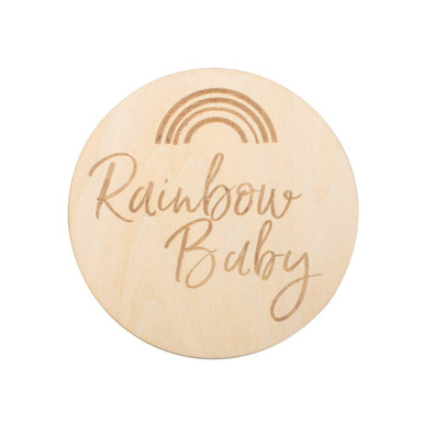 Rainbow Baby Wooden Monthly Milestone Photo Cards, Baby Announcement ...