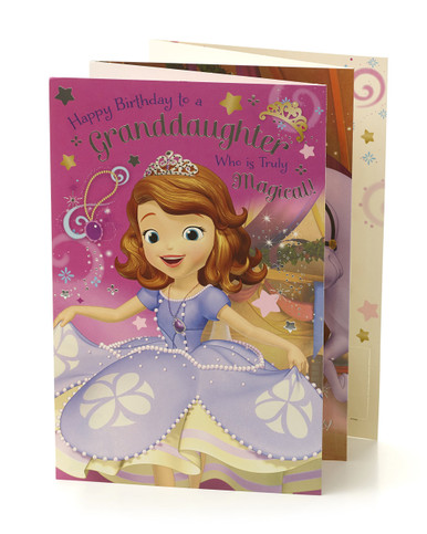 Granddaughter Birthday Card - Princess Birthday Card for Granddaughter