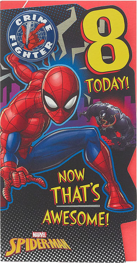 UK Greetings Spideran 4th Birthday Card - Spideran Birthday Card - View #7