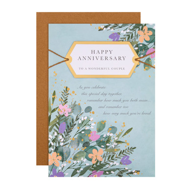 Hallmark Anniversary Card for a Special Couple - Classic Floral Design ...