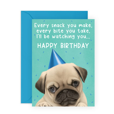 CENTRAL 23 Dog Birthday Card - Funny Pug Greeting Card - From the Dog ...