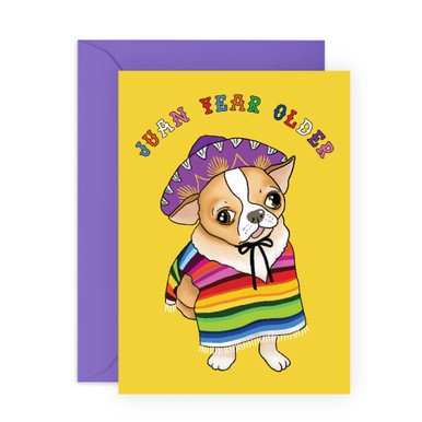 CENTRAL 23 Funny Dog Birthday Card for Women Men Him Her - 'Juan Year ...
