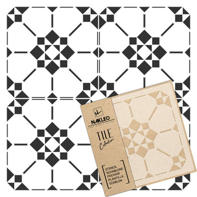 PELICHOS Tile Reusable Plastic Stencil // Moroccan Geometric // Floor ...