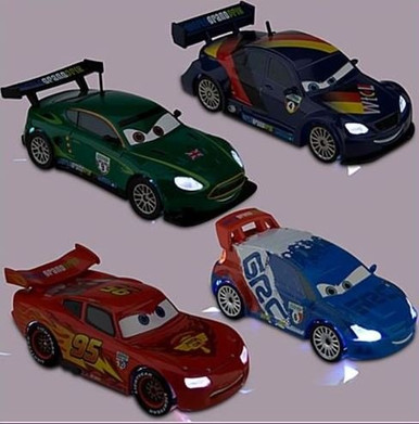 Disney / Pixar CARS 2 Movie Exclusive 148 LightUp Die Cast Car 4Pack ...