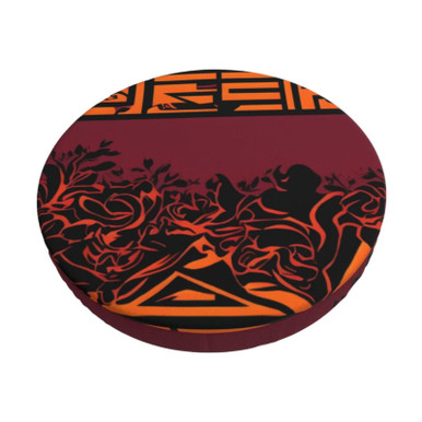 BUULOO African Rune Print Patterns Round Bar Stool Covers Super Soft ...