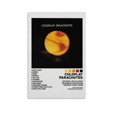 XINYIN Coldplay Posters Parachutes Album Cover 90s Poster Decorative ...