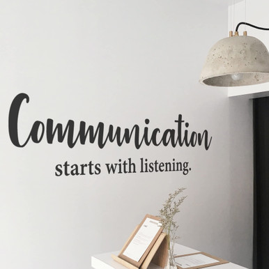 My Vinyl Story LARGE Communication Starts With Listening Wall Decal ...