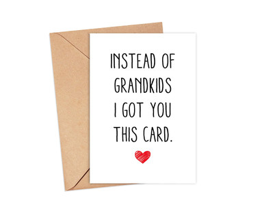 RedNuur Funny Birthday Card For Mom - Instead Of Grandkids I Got You ...