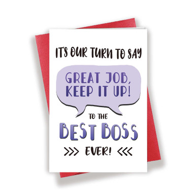 Funny Thank You Boss Day Card, Best Boss Ever Appreciate Birthday Card ...