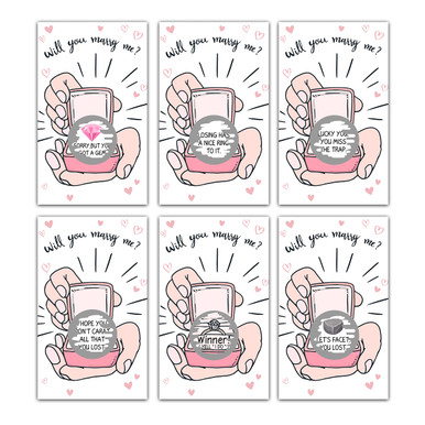 "Who Got The Wedding Ring?" Scratch Off Game Cards - 22-Pack For Bridal Showers, Bachelorette Parties & Weddings