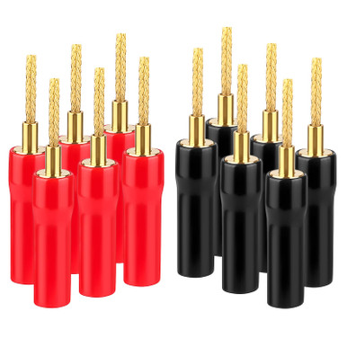 GELRHONR 2mm Banaan Plugs Schroef Type Speaker Pin Connector, Vergulde 2mm Banaan Plugs Voor Audio HiFi Muzikale Adapter-4 STKS