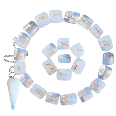 Runes - Opalite Runes Set - Runes Stone - Runes for Beginners - Runas ...